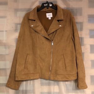 Faux suede Moto jacket